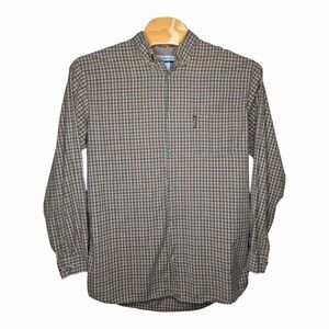 Columbia Mens Size XLT Button Down‎ Long Sleeve Shirt Brown Plaid Casual Outdoor